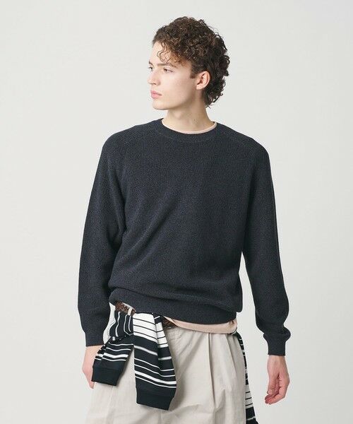 BEAUTY&YOUTH UNITED ARROWS / ビューティー&ユース ユナイテッドアローズ ニット・セーター | ブークレ ミックス 12ゲージ アゼ クルーネック ニット ウォッシャブル | 詳細20