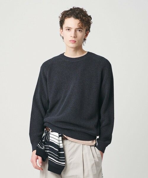 BEAUTY&YOUTH UNITED ARROWS / ビューティー&ユース ユナイテッドアローズ ニット・セーター | ブークレ ミックス 12ゲージ アゼ クルーネック ニット ウォッシャブル | 詳細21