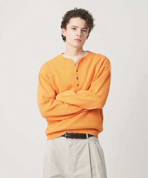 BEAUTY&YOUTH UNITED ARROWS / ビューティー&ユース ユナイテッドアローズ ニット・セーター | リラックス 4ボタン ヘンリーネック ニット | 詳細13