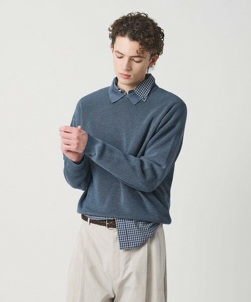 BEAUTY&YOUTH UNITED ARROWS / ビューティー&ユース ユナイテッドアローズ ニット・セーター | ファイン アゼ カラー ニット ウォッシャブル（COBALT）