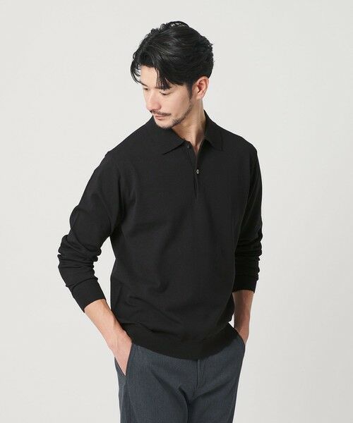 BEAUTY&YOUTH UNITED ARROWS / ビューティー&ユース ユナイテッドアローズ ニット・セーター | 【WEB限定 WARDROBE SMART】KOUKIN ハイゲージ ニット ポロシャツ【抗菌・防臭】 | 詳細3