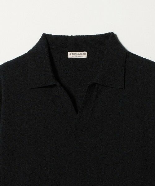 BEAUTY&YOUTH UNITED ARROWS / ビューティー&ユース ユナイテッドアローズ ニット・セーター | クリンプ コットン ポロ スキッパー ニット | 詳細9