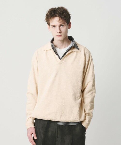 BEAUTY&YOUTH UNITED ARROWS / ビューティー&ユース ユナイテッドアローズ ニット・セーター | クリンプ コットン ポロ スキッパー ニット | 詳細12