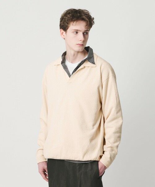 BEAUTY&YOUTH UNITED ARROWS / ビューティー&ユース ユナイテッドアローズ ニット・セーター | クリンプ コットン ポロ スキッパー ニット（NATURAL）