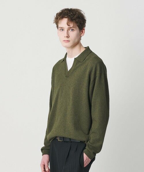 BEAUTY&YOUTH UNITED ARROWS / ビューティー&ユース ユナイテッドアローズ ニット・セーター | クリンプ コットン ポロ スキッパー ニット | 詳細18