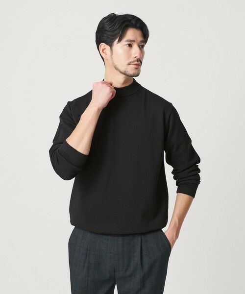 BEAUTY&YOUTH UNITED ARROWS / ビューティー&ユース ユナイテッドアローズ ニット・セーター | 【WEB限定 WARDROBE SMART】KOUKIN ハイゲージ ニット モックネック【抗菌・防臭】（BLACK）