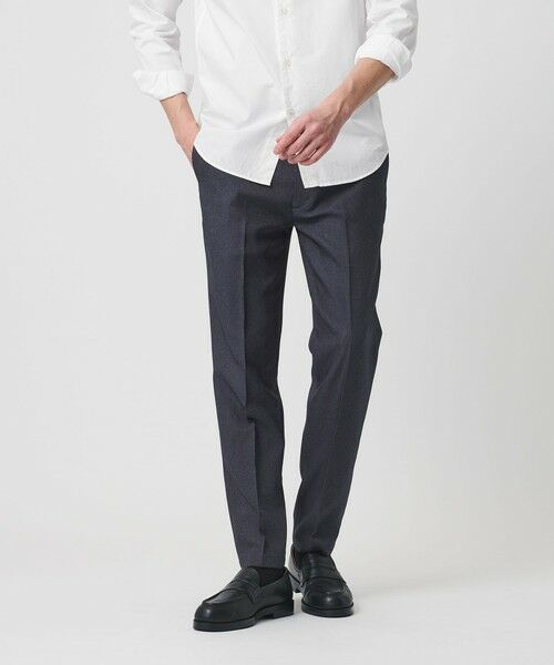 BEAUTY&YOUTH UNITED ARROWS / ビューティー&ユース ユナイテッドアローズ スラックス・ドレスパンツ | 【WEB限定 WARDROBE SMART】デニムライク ノープリーツ パンツ（NAVY）