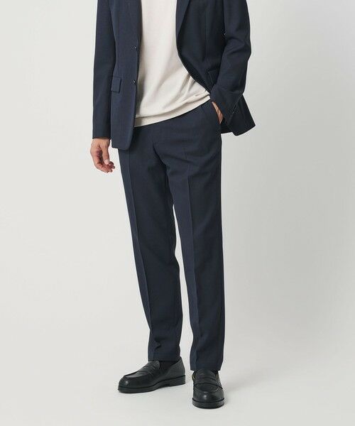 BEAUTY&YOUTH UNITED ARROWS / ビューティー&ユース ユナイテッドアローズ その他パンツ | ピンヘッド ポリエステル ノープリーツ スリム パンツ NO.1 セットアップ対応可能(ROYAL)