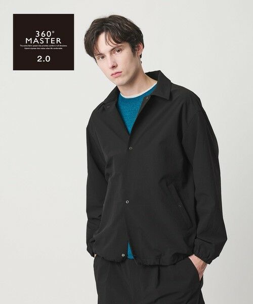 BEAUTY&YOUTH UNITED ARROWS / ビューティー&ユース ユナイテッドアローズ ブルゾン | 360°MASTER 2.0 4ボタン コーチジャケット セットアップ対応 ストレッチ 撥水 ウォッシャブル（BLACK）
