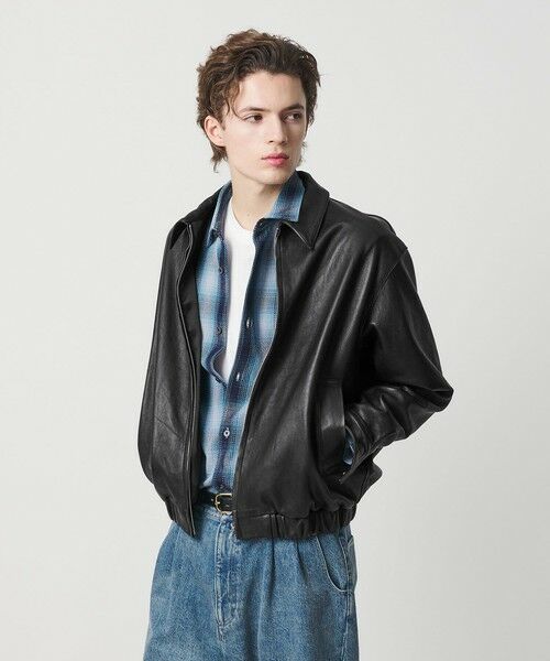 BEAUTY&YOUTH UNITED ARROWS / ビューティー&ユース ユナイテッドアローズ レザーブルゾン・ジャケット | ラブ レザー バルーン ジャケット | 詳細1
