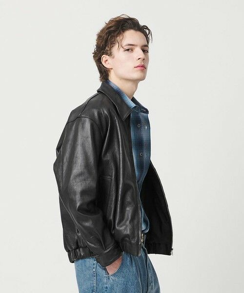BEAUTY&YOUTH UNITED ARROWS / ビューティー&ユース ユナイテッドアローズ レザーブルゾン・ジャケット | ラブ レザー バルーン ジャケット | 詳細3