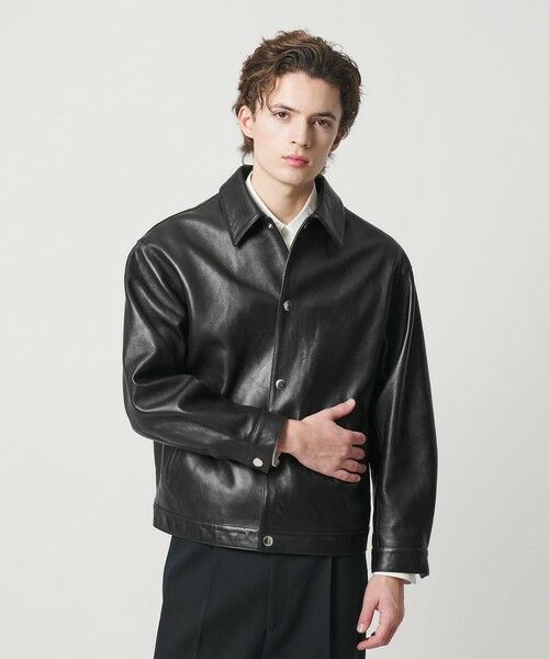 BEAUTY&YOUTH UNITED ARROWS / ビューティー&ユース ユナイテッドアローズ レザーブルゾン・ジャケット | セミベジタブル レザー トラッカー ジャケット | 詳細4