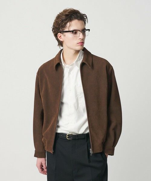BEAUTY&YOUTH UNITED ARROWS / ビューティー&ユース ユナイテッドアローズ レザーブルゾン・ジャケット | HI‐LINE ノスタルジア スエード ブルゾン（DK.BROWN）