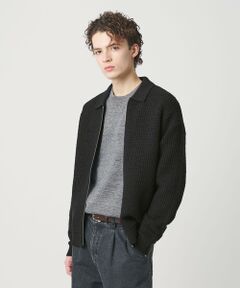 BEAUTY&YOUTH UNITED ARROWS / ビューティー&ユース ユナイテッドアローズ カーディガン・ボレロ | ブークレ レース ジップ ポロジャケット ウォッシャブル