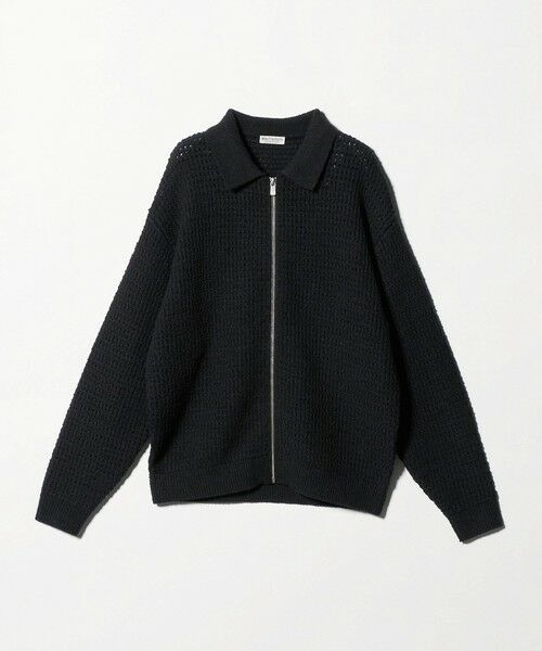 BEAUTY&YOUTH UNITED ARROWS / ビューティー&ユース ユナイテッドアローズ カーディガン・ボレロ | ブークレ レース ジップ ポロジャケット ウォッシャブル | 詳細5