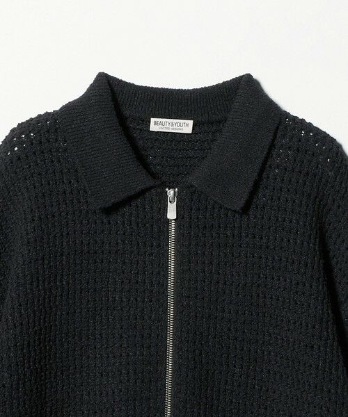 BEAUTY&YOUTH UNITED ARROWS / ビューティー&ユース ユナイテッドアローズ カーディガン・ボレロ | ブークレ レース ジップ ポロジャケット ウォッシャブル | 詳細7