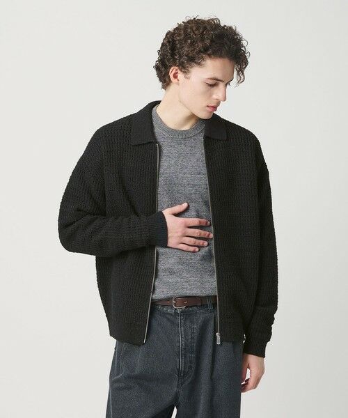 BEAUTY&YOUTH UNITED ARROWS / ビューティー&ユース ユナイテッドアローズ カーディガン・ボレロ | ブークレ レース ジップ ポロジャケット ウォッシャブル | 詳細2