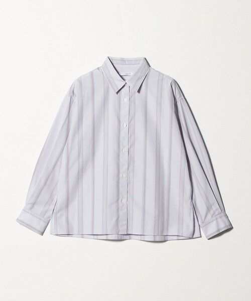 BEAUTY&YOUTH UNITED ARROWS / ビューティー&ユース ユナイテッドアローズ シャツ・ブラウス | コットン ストライプ ロングシャツ（LILAC）