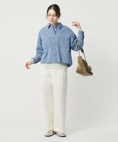 BEAUTY&YOUTH UNITED ARROWS / ビューティー&ユース ユナイテッドアローズ シャツ・ブラウス | 【WEB限定】ショート デニムシャツ | 詳細4