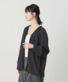 BEAUTY&YOUTH UNITED ARROWS / ビューティー&ユース ユナイテッドアローズ シャツ・ブラウス | 【WEB限定 Wardrobe DAILY MINIMAL】ラッフル Vネックブラウス ウォッシャブル
