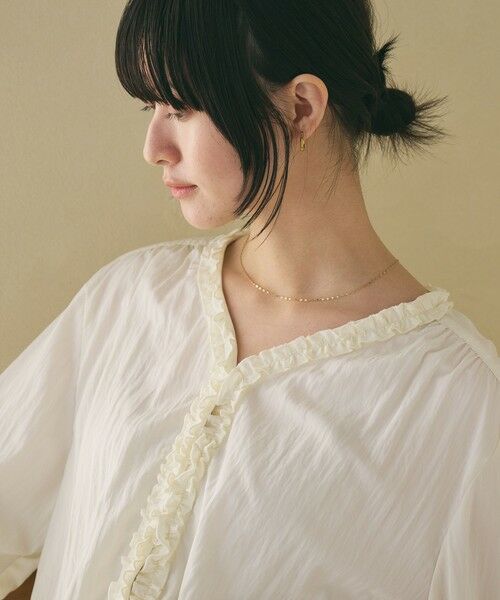 BEAUTY&YOUTH UNITED ARROWS / ビューティー&ユース ユナイテッドアローズ シャツ・ブラウス | 【WEB限定 Wardrobe DAILY MINIMAL】ラッフル Vネックブラウス ウォッシャブル | 詳細3