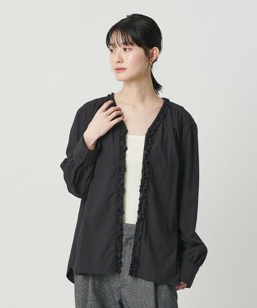 BEAUTY&YOUTH UNITED ARROWS / ビューティー&ユース ユナイテッドアローズ シャツ・ブラウス | 【WEB限定 Wardrobe DAILY MINIMAL】ラッフル Vネックブラウス ウォッシャブル | 詳細9