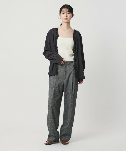 BEAUTY&YOUTH UNITED ARROWS / ビューティー&ユース ユナイテッドアローズ シャツ・ブラウス | 【WEB限定 Wardrobe DAILY MINIMAL】ラッフル Vネックブラウス ウォッシャブル | 詳細12