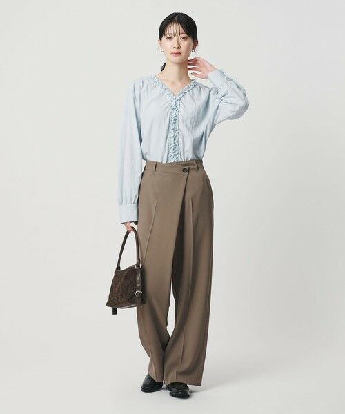 BEAUTY&YOUTH UNITED ARROWS / ビューティー&ユース ユナイテッドアローズ シャツ・ブラウス | 【WEB限定 Wardrobe DAILY MINIMAL】ラッフル Vネックブラウス ウォッシャブル | 詳細15