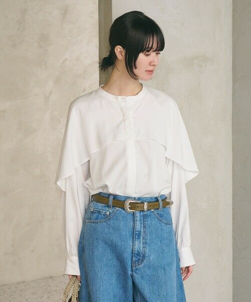 BEAUTY&YOUTH UNITED ARROWS / ビューティー&ユース ユナイテッドアローズ シャツ・ブラウス | 【WEB限定 Wardrobe DAILY MINIMAL】フリルレイヤーブラウス ウォッシャブル | 詳細1