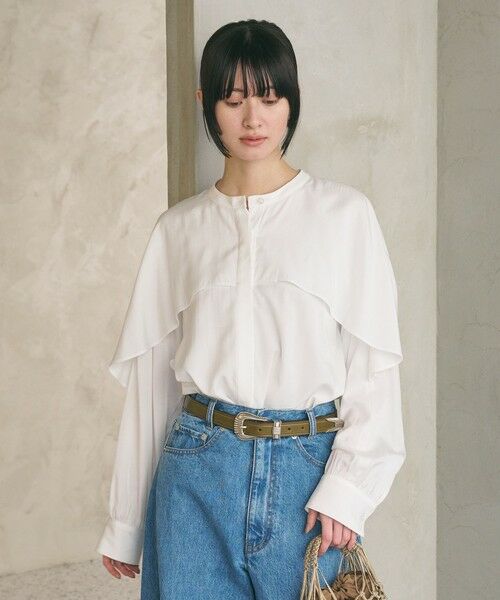 BEAUTY&YOUTH UNITED ARROWS / ビューティー&ユース ユナイテッドアローズ シャツ・ブラウス | 【WEB限定 Wardrobe DAILY MINIMAL】フリルレイヤーブラウス ウォッシャブル | 詳細2