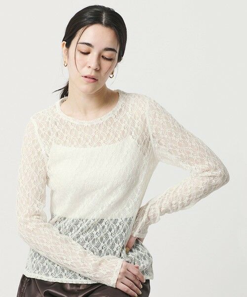 BEAUTY&YOUTH UNITED ARROWS / ビューティー&ユース ユナイテッドアローズ カットソー | フラワーレース プルオーバー | 詳細1