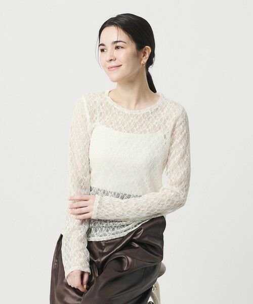 BEAUTY&YOUTH UNITED ARROWS / ビューティー&ユース ユナイテッドアローズ カットソー | フラワーレース プルオーバー | 詳細2
