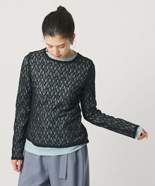 BEAUTY&YOUTH UNITED ARROWS / ビューティー&ユース ユナイテッドアローズ カットソー | フラワーレース プルオーバー | 詳細9