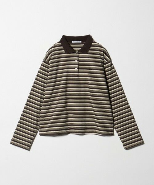 BEAUTY&YOUTH UNITED ARROWS / ビューティー&ユース ユナイテッドアローズ カットソー | コットンボーダー ポロカラー プルオーバー（MD.BROWN）