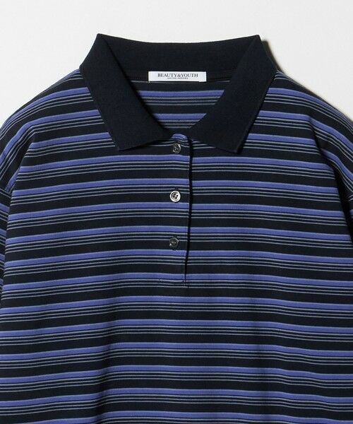 BEAUTY&YOUTH UNITED ARROWS / ビューティー&ユース ユナイテッドアローズ カットソー | コットンボーダー ポロカラー プルオーバー | 詳細5