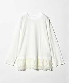 BEAUTY&YOUTH UNITED ARROWS / ビューティー&ユース ユナイテッドアローズ カットソー | レースドッキング　ロングスリーブTシャツ