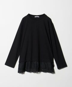 BEAUTY&YOUTH UNITED ARROWS / ビューティー&ユース ユナイテッドアローズ カットソー | レースドッキング　ロングスリーブTシャツ
