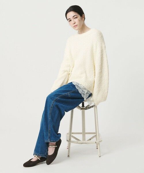 BEAUTY&YOUTH UNITED ARROWS / ビューティー&ユース ユナイテッドアローズ カットソー | レースドッキング　ロングスリーブTシャツ | 詳細6