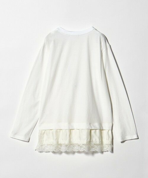 BEAUTY&YOUTH UNITED ARROWS / ビューティー&ユース ユナイテッドアローズ カットソー | レースドッキング　ロングスリーブTシャツ | 詳細8