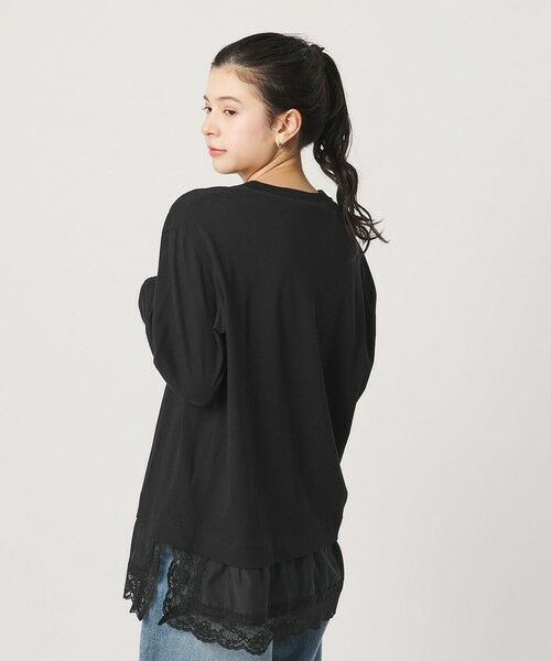 BEAUTY&YOUTH UNITED ARROWS / ビューティー&ユース ユナイテッドアローズ カットソー | レースドッキング　ロングスリーブTシャツ | 詳細17