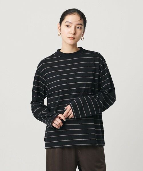 BEAUTY&YOUTH UNITED ARROWS / ビューティー&ユース ユナイテッドアローズ Tシャツ | コットンポリエステル ボーダー ロングスリーブTシャツ | 詳細1