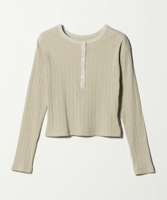 BEAUTY&YOUTH UNITED ARROWS / ビューティー&ユース ユナイテッドアローズ カットソー | 【WEB限定】ランダムリブ ヘンリーネック スナッププルオーバー