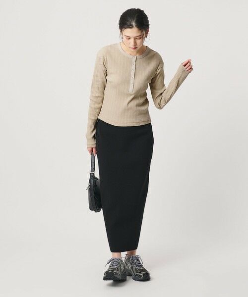 BEAUTY&YOUTH UNITED ARROWS / ビューティー&ユース ユナイテッドアローズ カットソー | 【WEB限定】ランダムリブ ヘンリーネック スナッププルオーバー | 詳細18