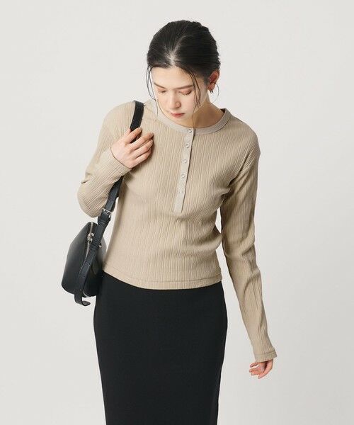 BEAUTY&YOUTH UNITED ARROWS / ビューティー&ユース ユナイテッドアローズ カットソー | 【WEB限定】ランダムリブ ヘンリーネック スナッププルオーバー | 詳細17