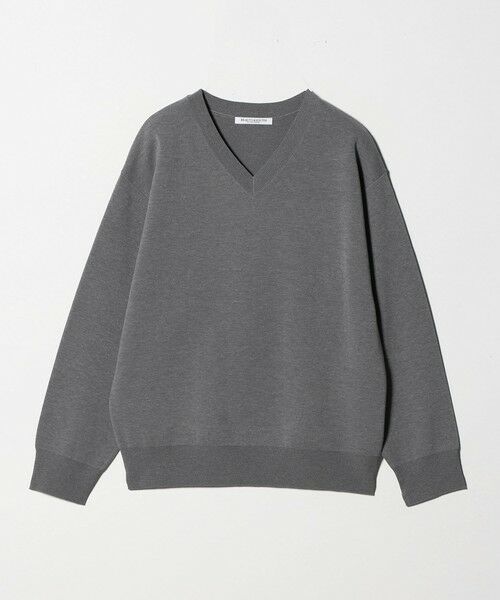 BEAUTY&YOUTH UNITED ARROWS / ビューティー&ユース ユナイテッドアローズ ニット・セーター | コットンブレンド Vネックニットプルオーバー ウォッシャブル（DK.GRAY）
