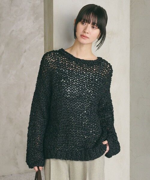 BEAUTY&YOUTH UNITED ARROWS / ビューティー&ユース ユナイテッドアローズ ニット・セーター | テープヤーン ローゲージ ニットプルオーバー | 詳細1