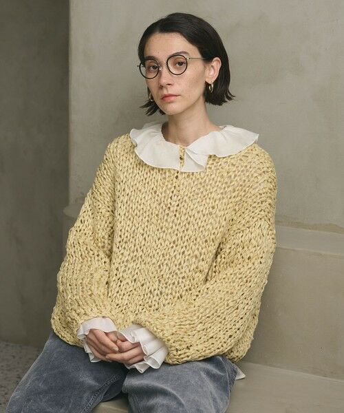 BEAUTY&YOUTH UNITED ARROWS / ビューティー&ユース ユナイテッドアローズ ニット・セーター | テープヤーン ローゲージ ニットプルオーバー | 詳細9