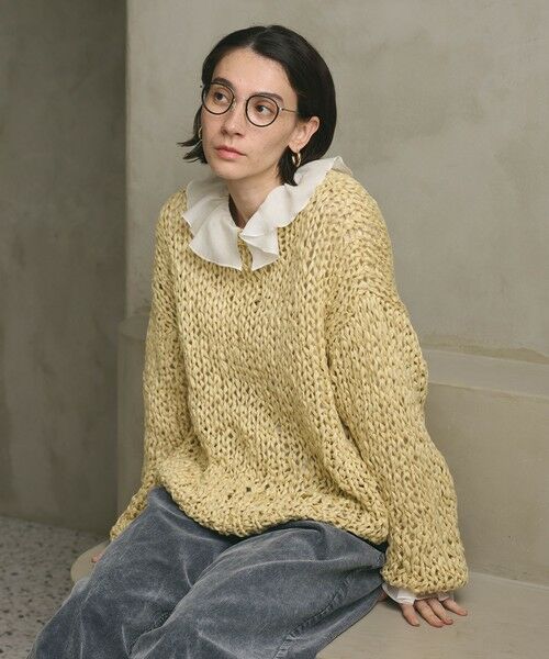 BEAUTY&YOUTH UNITED ARROWS / ビューティー&ユース ユナイテッドアローズ ニット・セーター | テープヤーン ローゲージ ニットプルオーバー | 詳細10