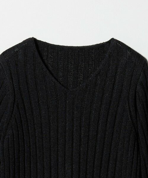 BEAUTY&YOUTH UNITED ARROWS / ビューティー&ユース ユナイテッドアローズ ニット・セーター | レーヨンブレンド ワイドリブ Vネックニットプルオーバー | 詳細6