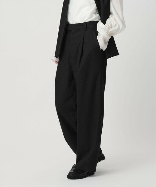 BEAUTY&YOUTH UNITED ARROWS / ビューティー&ユース ユナイテッドアローズ その他パンツ | ツイードライク タックワイドパンツ | 詳細2